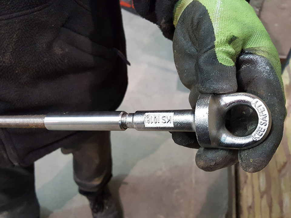 Removable Safety Eyebolt Permanent